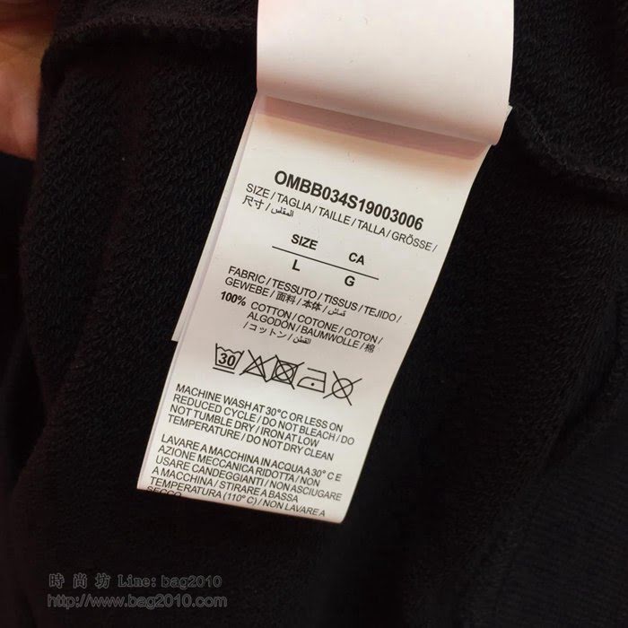 OffWhite男裝 19-20FW新款 最高品質 off連帽衛衣 off黑色套頭男衛衣 男士秋季新款單品  tzy2233